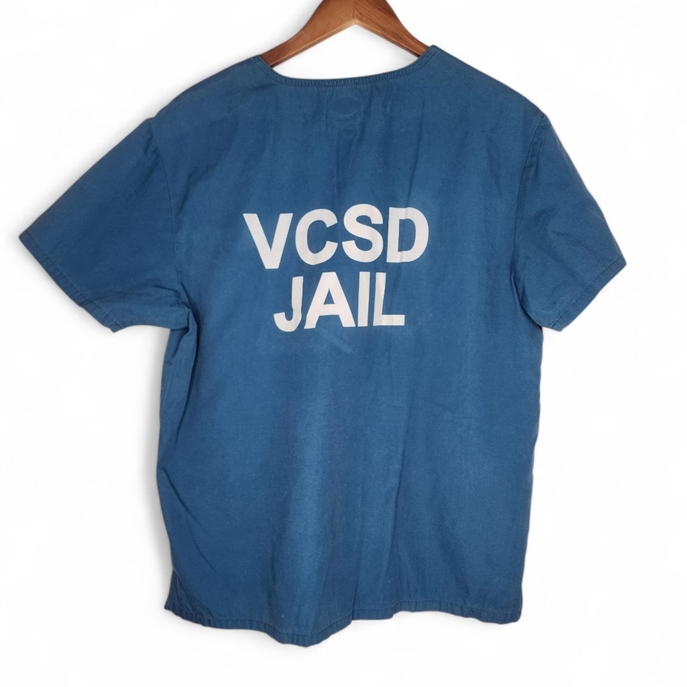 TV Show Wardrobe VCSD Jail Dickies Scrub Top In Teal